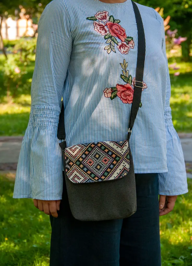 Crossbody Bag Black Ethnic Dark Grey M.webp