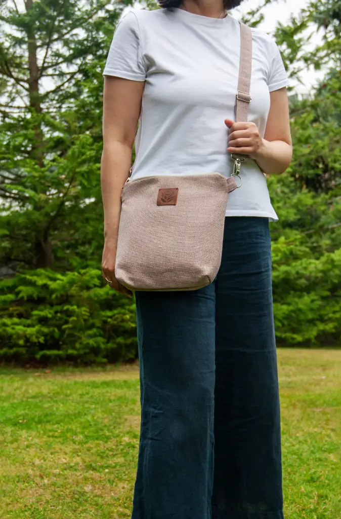 [crb-orsa-ameth-m] Medium Crossbody Bag Orsa Amethyst  Beige M