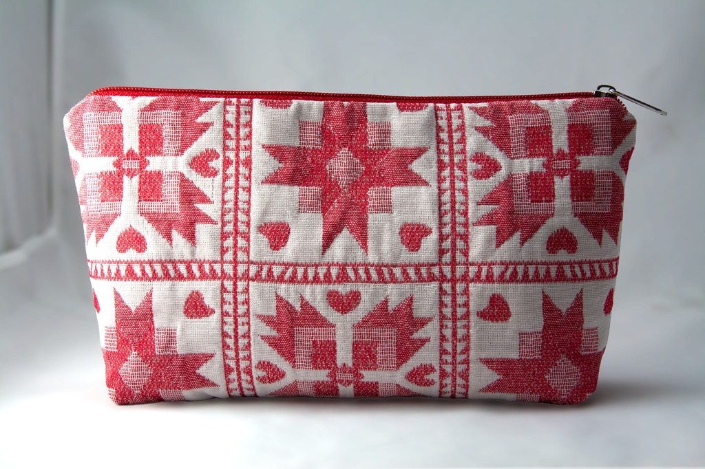 [npz-ornam-red-m] Zipper Notions Pouch Ornament  Red M