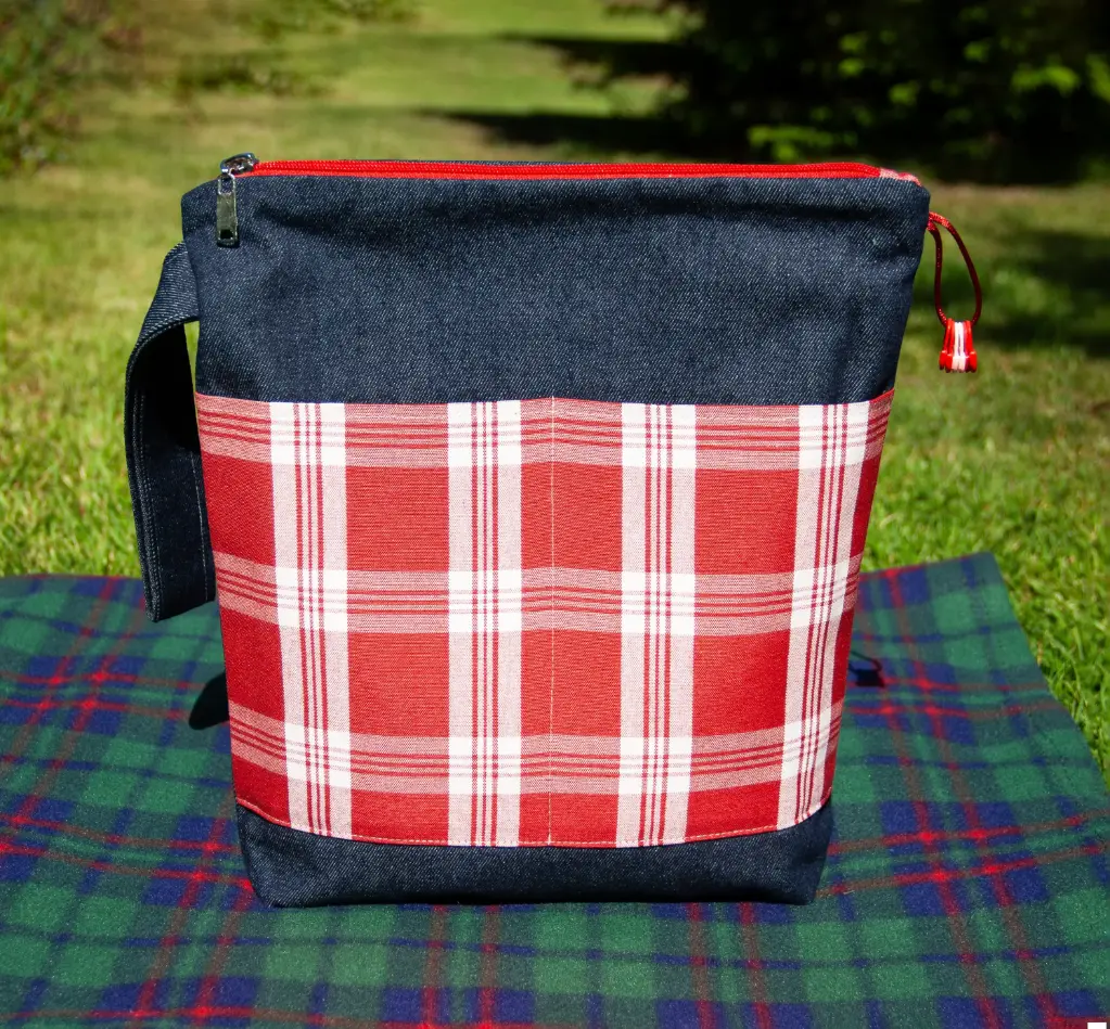 [pbz-denim-rust-red-xl] Zipper Denim Rustikana Red XL